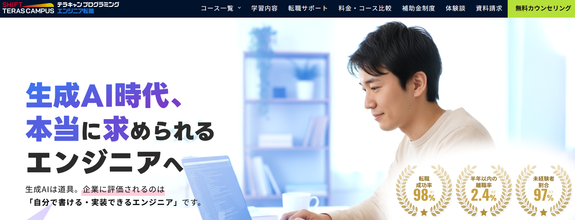 SHIFT TERAS CAMPUS テラキャン プログラミング エンジニア転職
