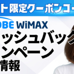当サイト限定クーポンコードも・BIGLOBE WiMAXキャッシュバックキャンペーン最新情報