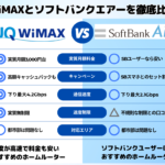 WiMAXとソフトバンクエアーを徹底比較