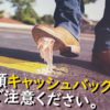 高額キャッシュバックに注意